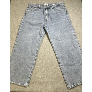 FRAME The Hang Jeans Light Wash Denims Wide Leg Anklet Length High Rise Sz 31‎